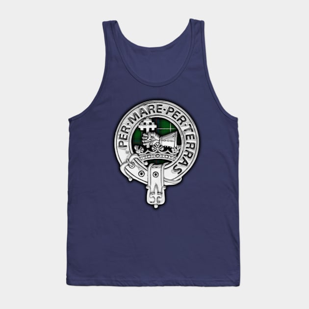 Clan MacDonald of the Isles Crest & Tartan Tank Top by Taylor'd Designs